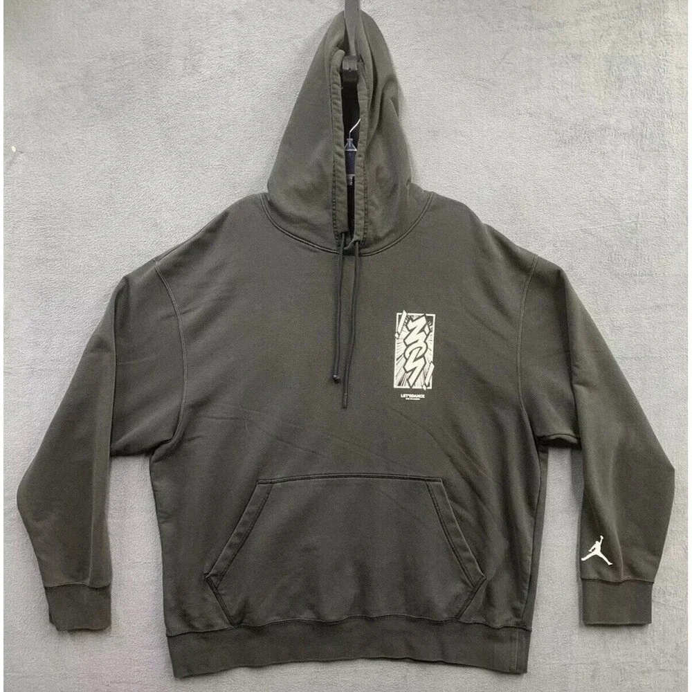 Jordan Zion Williamson Dri-Fit Pullover Hoodie XXL Black Logo Graphic DH0598-010